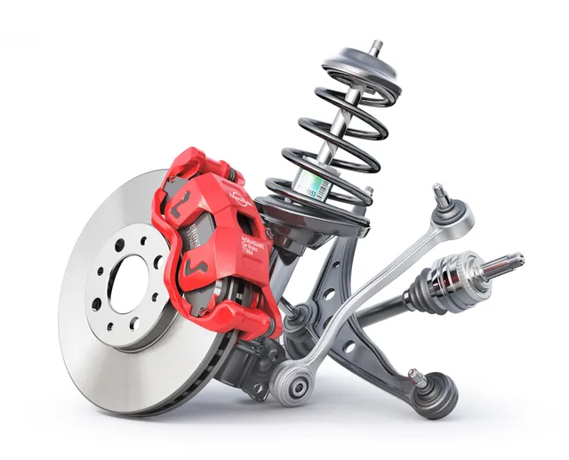 Vehicle brake and suspension inspection